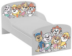 Lit d'enfant Paw Patrol La Pat' Patrouille avec Chase, Stella et Leurs Amis – Lattes + Matelas Inclus