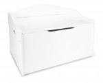 Coffre XL à jouets blanc en bois 