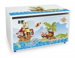 Coffre à jouets sur roulettes 'Pirates'