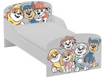 Lit d'enfant Paw Patrol La Pat' Patrouille avec Chase, Stella et Leurs Amis – Lattes + Matelas Inclus 