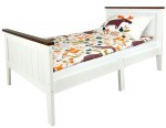 Moderne Lit d'Enfant Toddler Paris Walnut avec matelas 140/70 