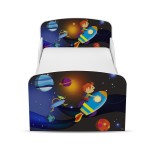 Moderne Lit d'Enfant Toddler 140/70 motif: La fusée spatiale