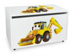 Coffre à jouets sur roulettes 'Mr. Excavateur'