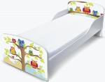 Moderne Lit d'Enfant Toddler motif de Hiboux, avec matelas