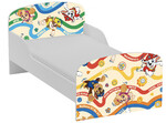 Lit d'enfant Paw Patrol La Pat' Patrouille avec Chase, Stella et Leurs Amis – Lattes + Matelas Inclus 