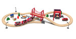 Circuit de Train en Bois avec équipe de secours