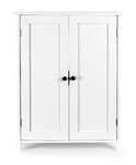 Armoire Universelle Blanche MEGHAN avec Poignées Noires