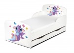  Lit d'enfant 140x70 avec matelas et un tiroir motif: Petit Dragon