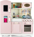 Pink Vintage cuisine en bois pour enfants avec les accessoires