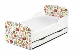 Moderne Lit d'Enfant Toddler en bois avec un matelas et un tiroir FERME