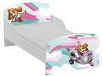 Lit d'enfant Paw Patrol La Pat' Patrouille avec Chase, Stella et Leurs Amis – Lattes + Matelas Inclus 