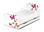 Lit d'Enfant Toddler motif PAPILLONS Les tiroirs et matelas