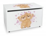 Grand coffre à jouets sur roulettes 'Bears Doux'