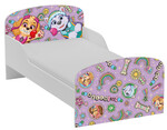 Lit d'enfant Paw Patrol La Pat' Patrouille avec Chase, Stella et Leurs Amis – Lattes + Matelas Inclus 