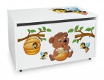 Coffre à jouets sur roulettes 'Ours et Abeilles'