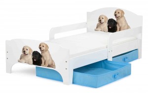 Lit d'Enfant SMART Toddler motif: Chien de la Famille