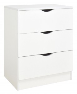Commode blanche avec les tiroirs ROMA