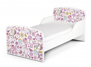 Moderne Lit d'Enfant Toddler avec matelas Mes rêves roses