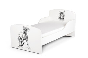  Moderne Lit d'Enfant Toddler 140/70 motif: Cheval