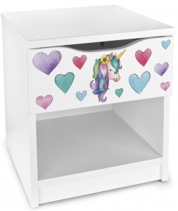 Moderne table de chevet avec tiroir la Licorne