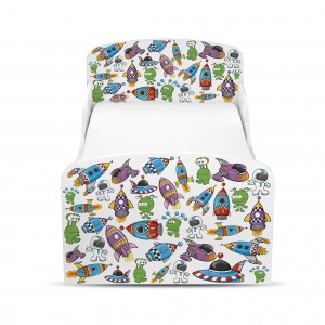 Moderne Lit d'Enfant Toddler avec matelas Monstres Cosmiques