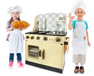 Vintage Cuisine en bois avec accessoires